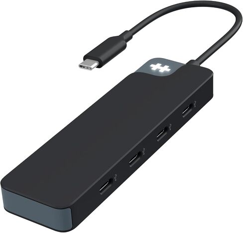 HyperDrive Flex USB Hub 4-Port Adapter — USB C Extender for Fast File Transfers & Multi-Device Connectivity — 4X 5Gbps Compatible w/Mac, PC, Chromebook (Black) in Kuwait