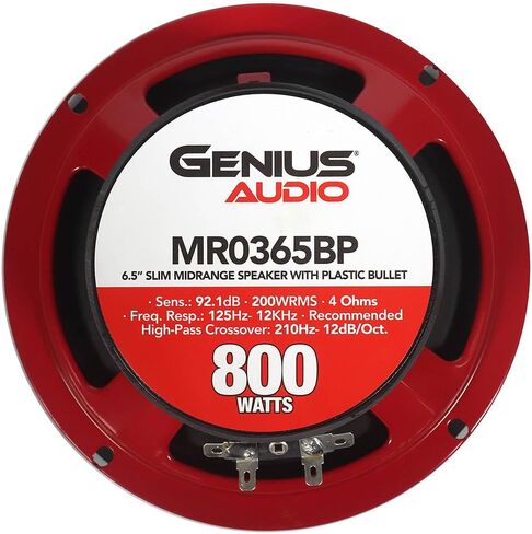Genius Audio MR0365BP 6.5" Pair Midrange Speakers in Kuwait