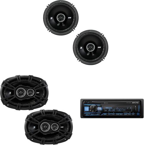 Alpine UTE-83BT Bluetooth Receiver & Kicker DSC 6.5", 6x9 Speakers in Kuwait