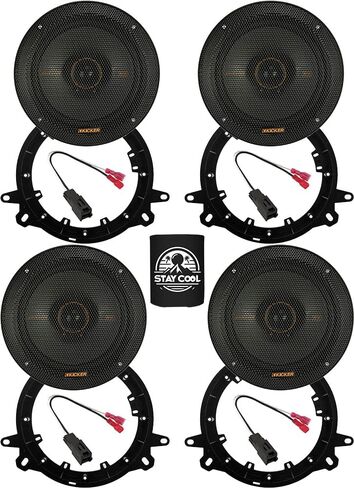 KICKER Front and Rear Door 6.5 Speakers Kit for Toyota RAV4 2019-2024 Upgrade Kit - 2 Pairs of KS Series 6 1/2 Inch Coaxial Speakers with Adapters and Harnesses - KSC650, 51KSC6504 in Kuwait