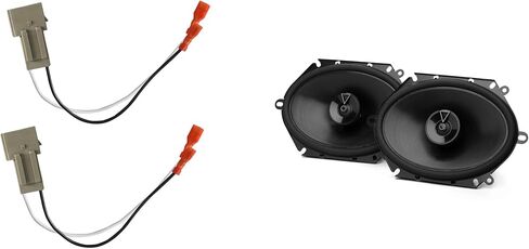 JBL Speakers 6X8 inch for Ford F-250/F-350/F-450/F-550 1999-2004 Upgrade Kit - 1 Pair Club Series with Harness, Coaxial Car Audio Front Door OR Rear Door OR Side Panel Speaker CLUB-864F in Kuwait