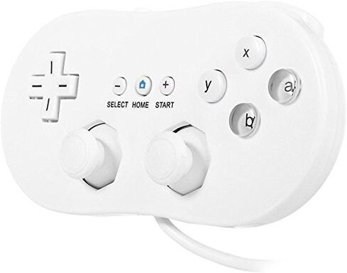 JNSupplier White Classic Wired Controller Pro Gamepads For Nintendo Wii Remote (Pack of 2) in Kuwait