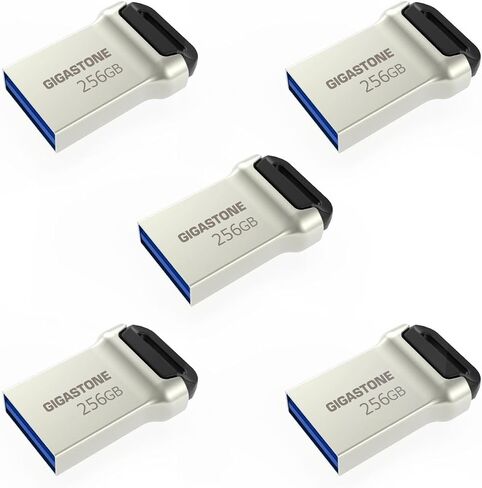 GIGASTONE 256GB 5-Pack Nano USB 3.2 Flash Drive, Ultra Compact Metal Design, Up to 120MB/s in Kuwait