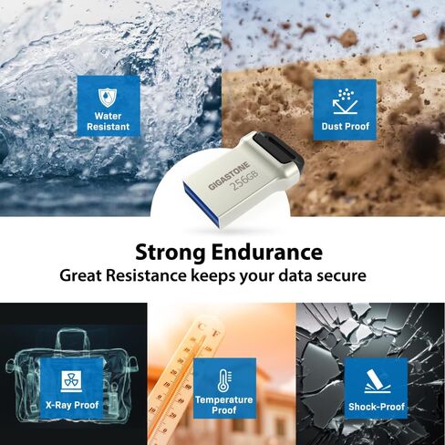 GIGASTONE 256GB 5-Pack Nano USB 3.2 Flash Drive, Ultra Compact Metal Design, Up to 120MB/s in Kuwait
