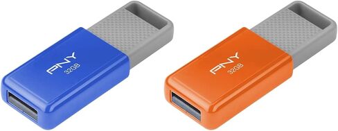 PNY USB 2.0 Flash Drives, 32GB, Assorted, Pack of 2, P-FD32GX2ODM-GE in Kuwait