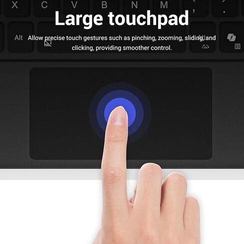 Diydeg Wireless Keyboard for Pro, 12in Type Cover Trackpad 7 Color Backlit, Slim Wireless Bluetooth Keyboard Multi Touch Trackpad Rechargeable Battery in Kuwait