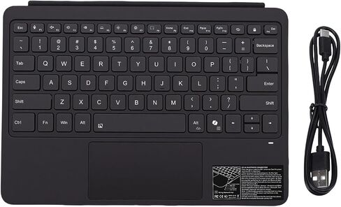 Diydeg Wireless Keyboard for Pro, 12in Type Cover Trackpad 7 Color Backlit, Slim Wireless Bluetooth Keyboard Multi Touch Trackpad Rechargeable Battery in Kuwait