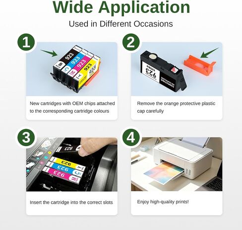 923 Ink Cartridges Compatible with HP 923 for OfficeJet Pro 8130e Printers in Kuwait