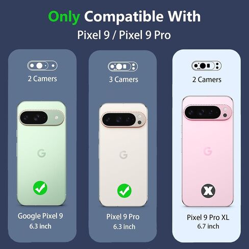 Vinve for Google Pixel 9 Case, Pixel 9 Pro Case, Slide Lens Cover, HD Screen Protector, Military Grade Drop Protection, Magnetic Rotated Ring Holder Kickstand Protective Phone Case (Black) in Kuwait