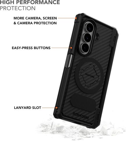 Rokform Rugged Case for Galaxy Z Fold7, Magnetic Cover (Black) in Kuwait