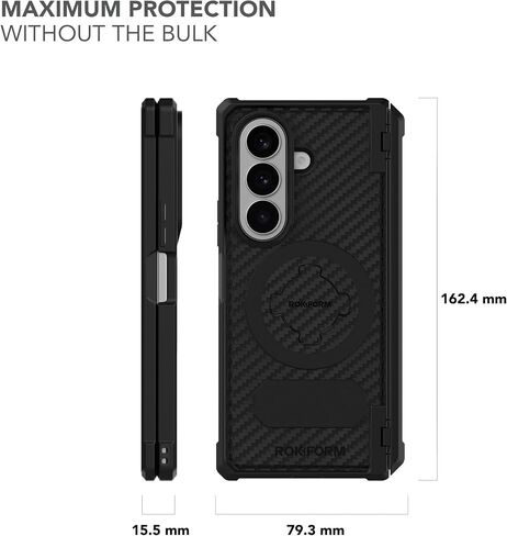 Rokform Rugged Case for Galaxy Z Fold7, Magnetic Cover (Black) in Kuwait
