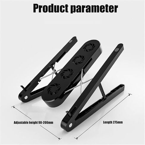 Foldable Laptop and Tablet Cooler Stand with Radiator Fan for Desktop in Kuwait