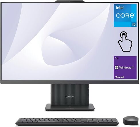 Lenovo 2026 IdeaCentre Business All-in-One, 27" FHD Touchscreen 100Hz, Intel Core i5-13420H, 16GB DDR5 RAM, 512GB SSD, Wireless Charging Base, Wireless KB & Mouse, Wi-Fi 6, Windows 11 Pro, Grey in Kuwait