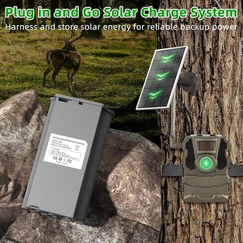 Battery for Tactacam Reveal Lithium Battery Pack Replacement, Compatible with Tactacam Reveal Lithium Cartridge for Reveal X Gen 3.0/2.0, X Pro 3.0, Pro, X Ultra 3.0, SK, XB, X- Sup Solar Charging in Saudi Arabia