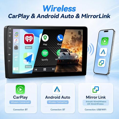 Android 15 Car Radio for Honda CRV 2007 2008 2009 2010 2011 Stereo with Wireless CarPlay Android Auto Mirror Link, Bluetooth，9'' Touch Screen GPS WiFi FM/RDS SWC in Kuwait