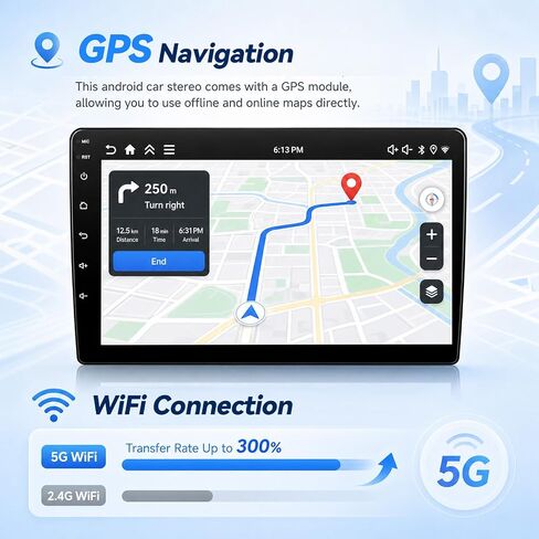 Android 15 Car Radio for Honda CRV 2007 2008 2009 2010 2011 Stereo with Wireless CarPlay Android Auto Mirror Link, Bluetooth，9'' Touch Screen GPS WiFi FM/RDS SWC in Kuwait
