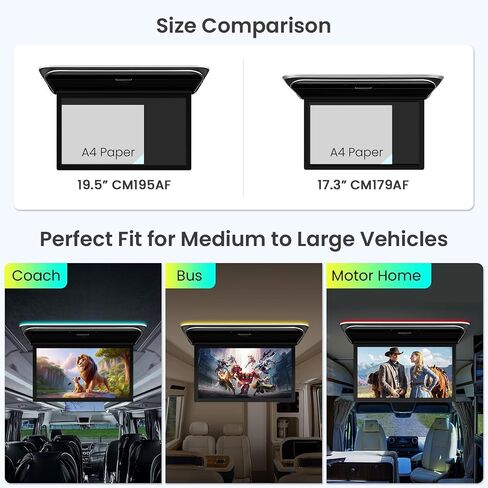 XTRONS 19.5 Inch Android Car Overhead Player, Support HDMI, WiFi, 2+32GB in Kuwait