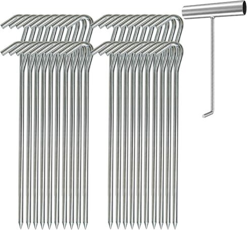 Metal Tent Stakes Heavy Duty 9 Inch, 25 Pcs Anti-Rust Tarp Stakes in Kuwait
