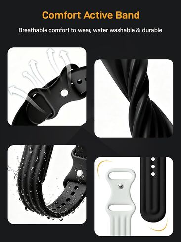 2 Pack Silicone Active Band for Google Fitbit Air, Black and White in Kuwait