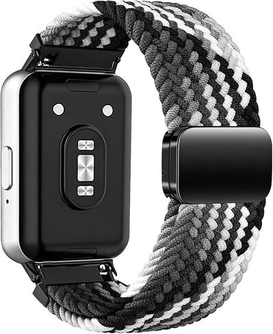 Sundara Magnetic Braided Nylon Compatible with Samsung Galaxy Fit 3 Band for Women Men Solo Loop Soft Stretchy Elastic Adjustable Strap Wristband for Galaxy Fit 3 Band SMR390. in Kuwait