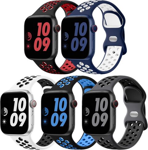Lerobo Silicone Sport Band for Apple Watch 44mm 46mm 45mm 49mm 42mm Men in Kuwait
