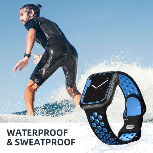 Lerobo Silicone Sport Band for Apple Watch 44mm 46mm 45mm 49mm 42mm Men in Kuwait