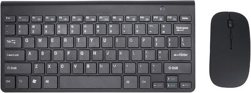 Wireless Keyboard and Mouse Combo, 2.4G USB Ultra Slim Portable Ergonomic Wearproof Keyboard and Mouse for Notebook Computer, Low Profile Silent Keys, Gold (Gold) in Kuwait