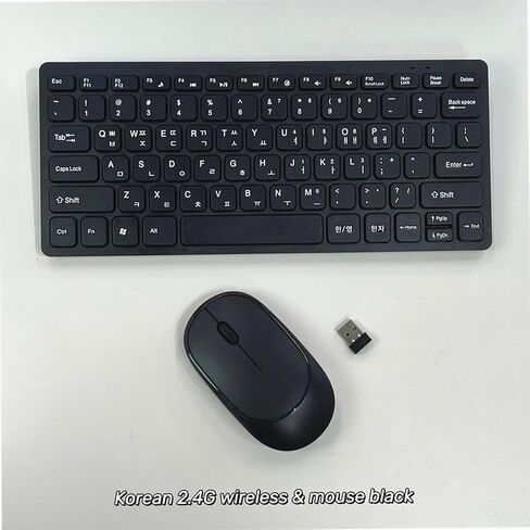 GOWENIC Keyboard Mouse Combo, 2.4GHz Wireless 78 Key Korean Keyboard with Silent Mouse, for PC Laptop OS X in Kuwait