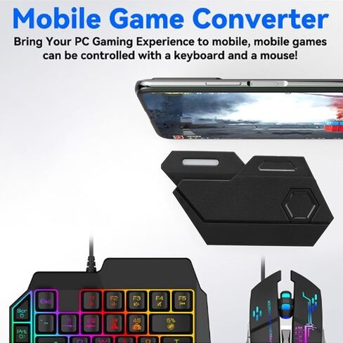 Half Hand Gaming Keyboard and Mouse Combination Adjustable Phone Stand Gaming Setup for Mobile Gamers 4 in 1 Pack in Kuwait