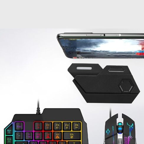Half Hand Gaming Keyboard and Mouse Combination Adjustable Phone Stand Gaming Setup for Mobile Gamers 4 in 1 Pack in Kuwait