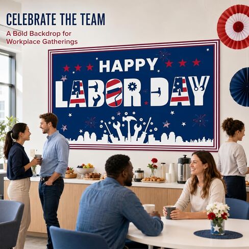 Labor Day Banner Decorations, Happy Labor Day Banner 72'' x 43'' in Kuwait