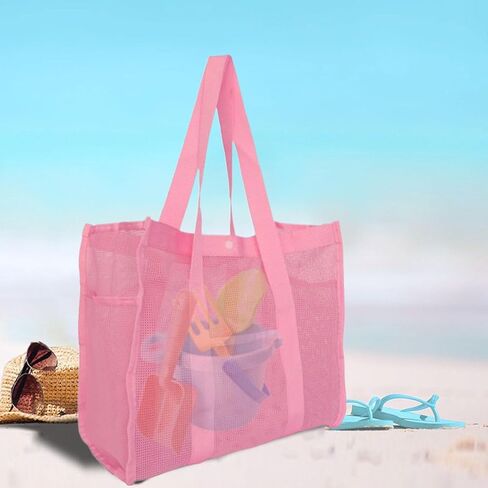 Beach Bag Sandproof Waterproof Reusable Mesh Pouch Storage in Kuwait