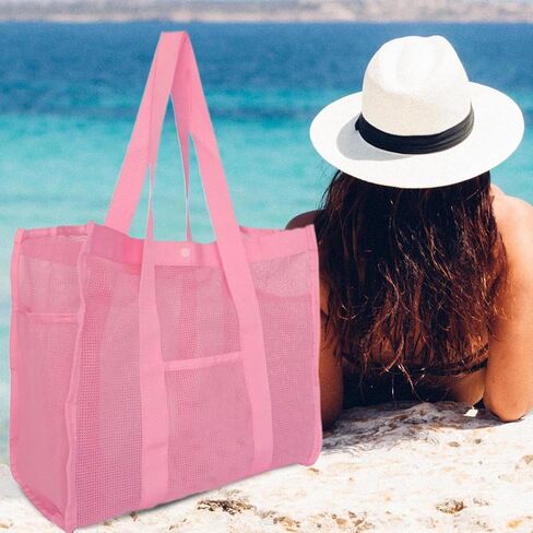 Beach Bag Sandproof Waterproof Reusable Mesh Pouch Storage in Kuwait