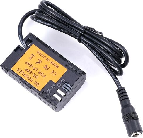 Fotga AC Power Adapter + Decoded LP-E6 LP-E6P Dummy Battery DR-E6 DR-E6P Coupler for Canon EOS R6III R6V C50 R R5 II R5C R6 II R7 5DII 5DIII 5DIV 6D 6DII 70D 7D 7DII 80D 90D DSLR Camera in Kuwait
