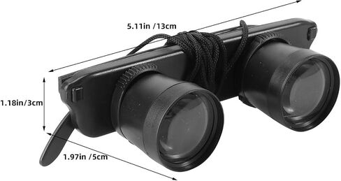 2pcs Headband Magnifier Binocular Glasses 3X PC Black in Kuwait