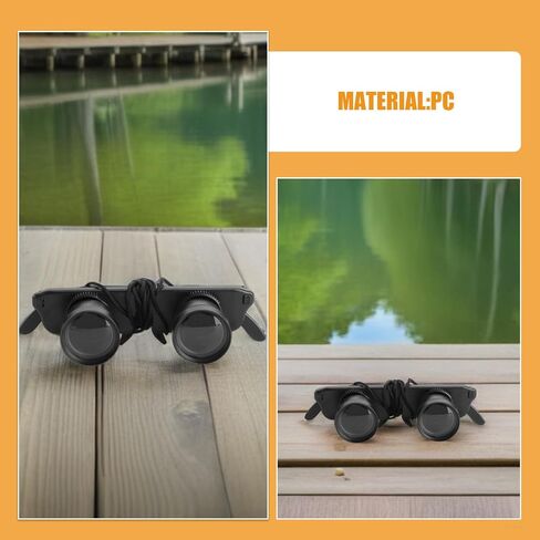 2pcs Headband Magnifier Binocular Glasses 3X PC Black in Kuwait