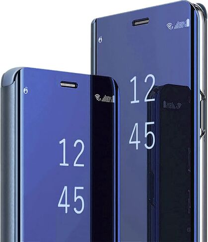 S25 FE Case Compatible for Samsung Galaxy S25 FE 5G Cell Phone Case with Kickstand, PU Leather, Clear View Mirror Flip Cover Shockproof Protective Cover for Samsung S25 FE 5G 6.7-inch (Purple) in Kuwait