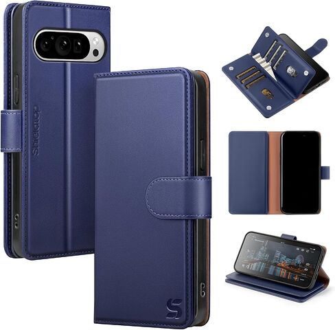 Shieldtop Compatible with Google Pixel 9 Pro XL Wallet Case with Card Holder,Women Men RFID Blocking PU Leather Flip TPU Protective Cover Credit Card Slots,Phone Case for Pixel 9 Pro XL,Light Brown in Saudi Arabia