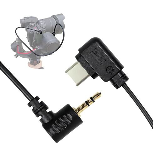 Camera Shutter Release Cable USB-C to TRS2.5mm for DJI Ronin-SC/RS2/RSC2/RS3/RS3 Pro/PS3 Mini/RS4/RS4 Pro Stabilizer,for EOS 80D 70D 60D for Fuji X-H2S XT2 XT3 Camera RSS Upwards Control Cable 39CM in Kuwait