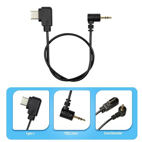 Camera Shutter Release Cable USB-C to TRS2.5mm for DJI Ronin-SC/RS2/RSC2/RS3/RS3 Pro/PS3 Mini/RS4/RS4 Pro Stabilizer,for EOS 80D 70D 60D for Fuji X-H2S XT2 XT3 Camera RSS Upwards Control Cable 39CM in Kuwait