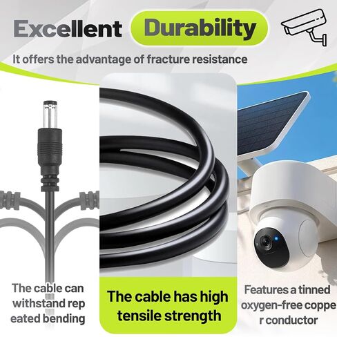 2 Pcs 1 to 2 Way DC Power Splitter Cable, 5.5mm x 2.1mm Power Splitter in Kuwait