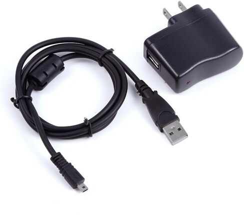 MaxLLTo 5ft Extra Long USB AC/DC Power Adapter Battery Charger + UC-E6 USB Sync Data Replacement Cable Cord for Casio Exilim EX-N1 s Camera in Kuwait