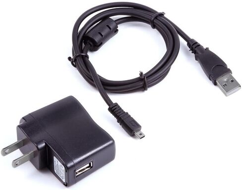 MaxLLTo 5ft Extra Long USB AC/DC Power Adapter Battery Charger + UC-E6 USB Sync Data Replacement Cable Cord for Casio Exilim EX-N1 s Camera in Kuwait