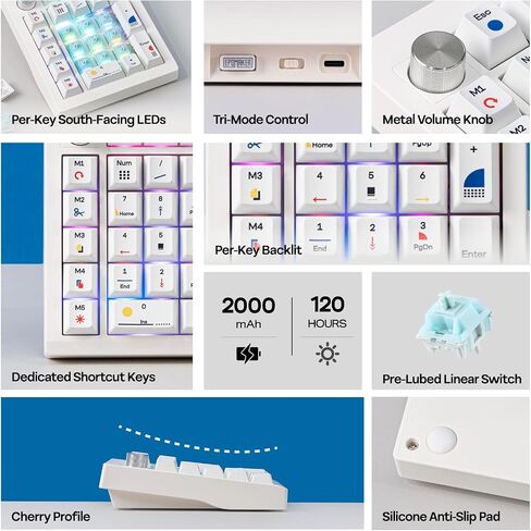EPOMAKER TH26 Wireless Mechanical Numpad with 5 Macro Keys, BT/2.4G/USB-C in Kuwait