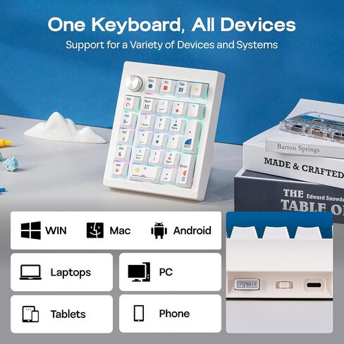 EPOMAKER TH26 Wireless Mechanical Numpad with 5 Macro Keys, BT/2.4G/USB-C in Kuwait