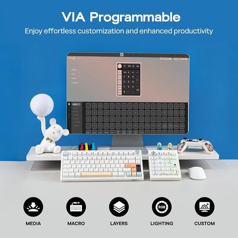 EPOMAKER TH26 Wireless Mechanical Numpad with 5 Macro Keys, BT/2.4G/USB-C in Kuwait