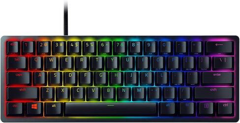 Razer Huntsman Mini 60% Gaming Keyboard: Clicky Optical Switches - Aluminum Top Frame - Chroma RGB Lighting - PBT Keycaps - Onboard Memory - Snap Tap - Black in Kuwait