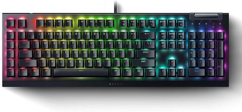 Razer BlackWidow V4 X Mechanical Gaming Keyboard: Green Switches Tactile & Clicky - 6 Macro Keys - Chroma RGB - Doubleshot ABS Keycaps - Roller & Media Keys - Snap Tap in Kuwait