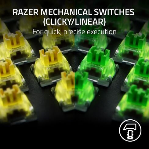 Razer BlackWidow V4 X Mechanical Gaming Keyboard: Green Switches Tactile & Clicky - 6 Macro Keys - Chroma RGB - Doubleshot ABS Keycaps - Roller & Media Keys - Snap Tap in Kuwait