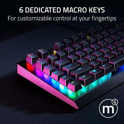 Razer BlackWidow V4 X Mechanical Gaming Keyboard: Green Switches Tactile & Clicky - 6 Macro Keys - Chroma RGB - Doubleshot ABS Keycaps - Roller & Media Keys - Snap Tap in Kuwait